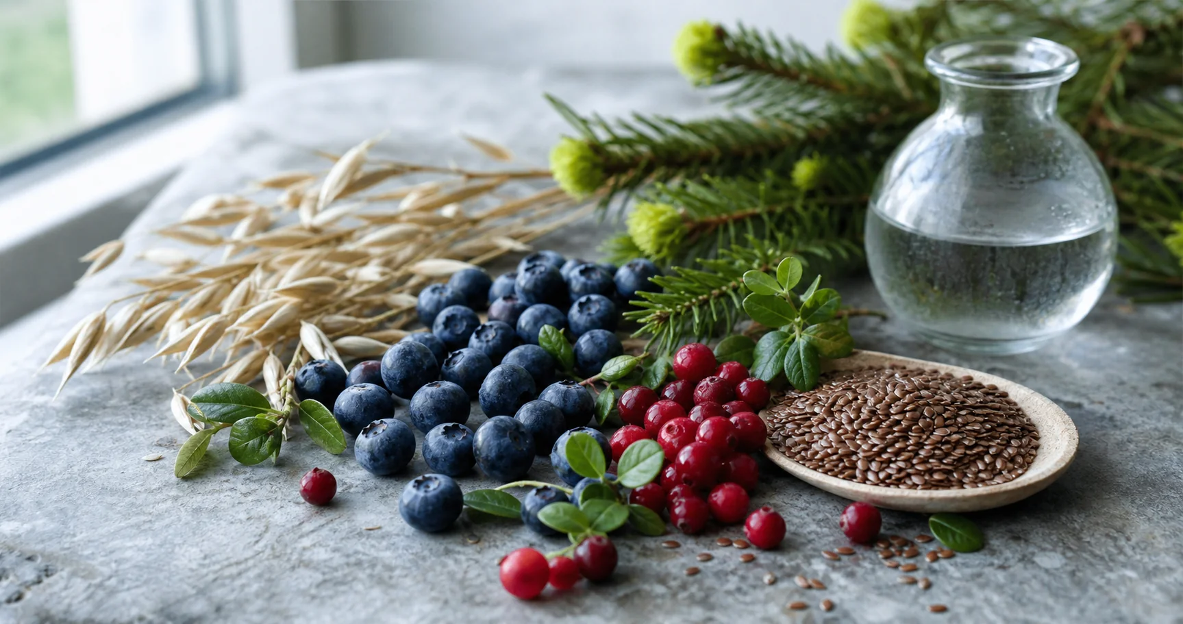 Nordische Pflanzen als Motiv für Collagen Boozt